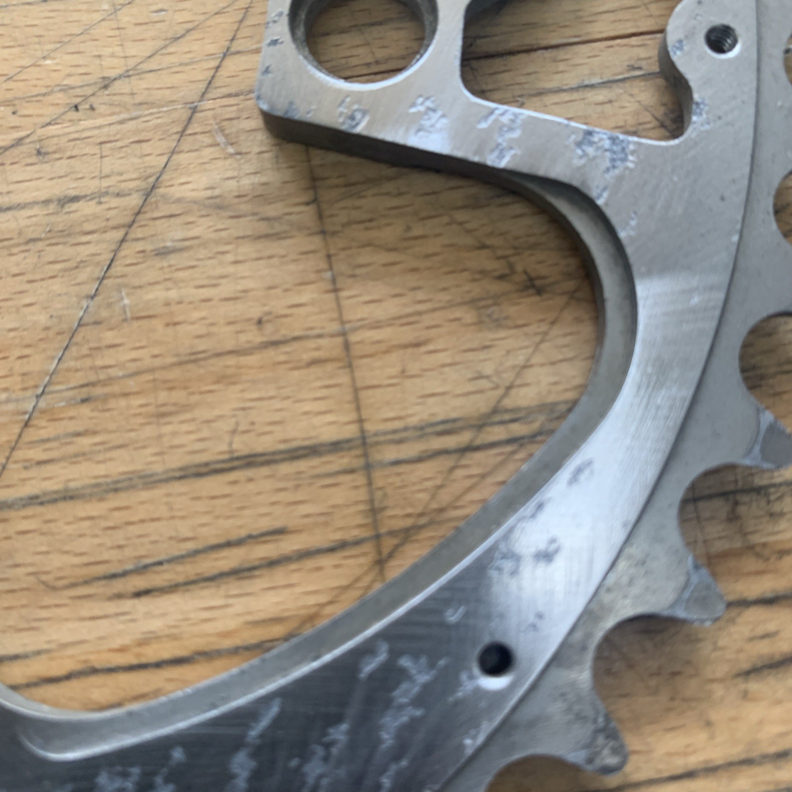 Real Designs Chainring 110mm BCD 45T Silver Vintage Mountain Bike Yeti Kooka CNC