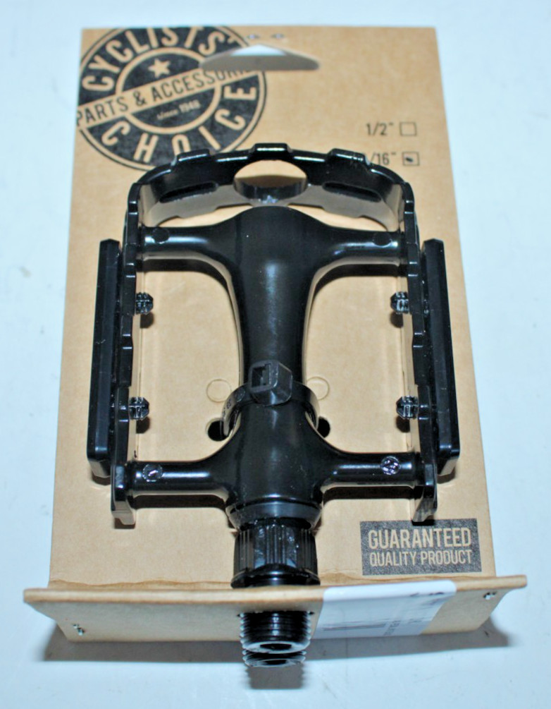 VP-Components Platform Bike Pedals Black 9/16″ Black VPE-465 Alloy MTB Road Dirt