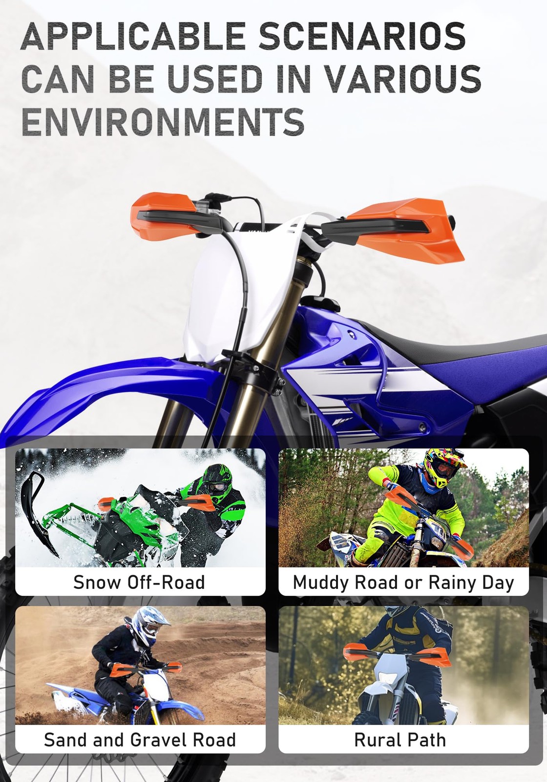 PRO CAKEN Dirt Bike Motorcycle Hand Guards Plastic Bracket