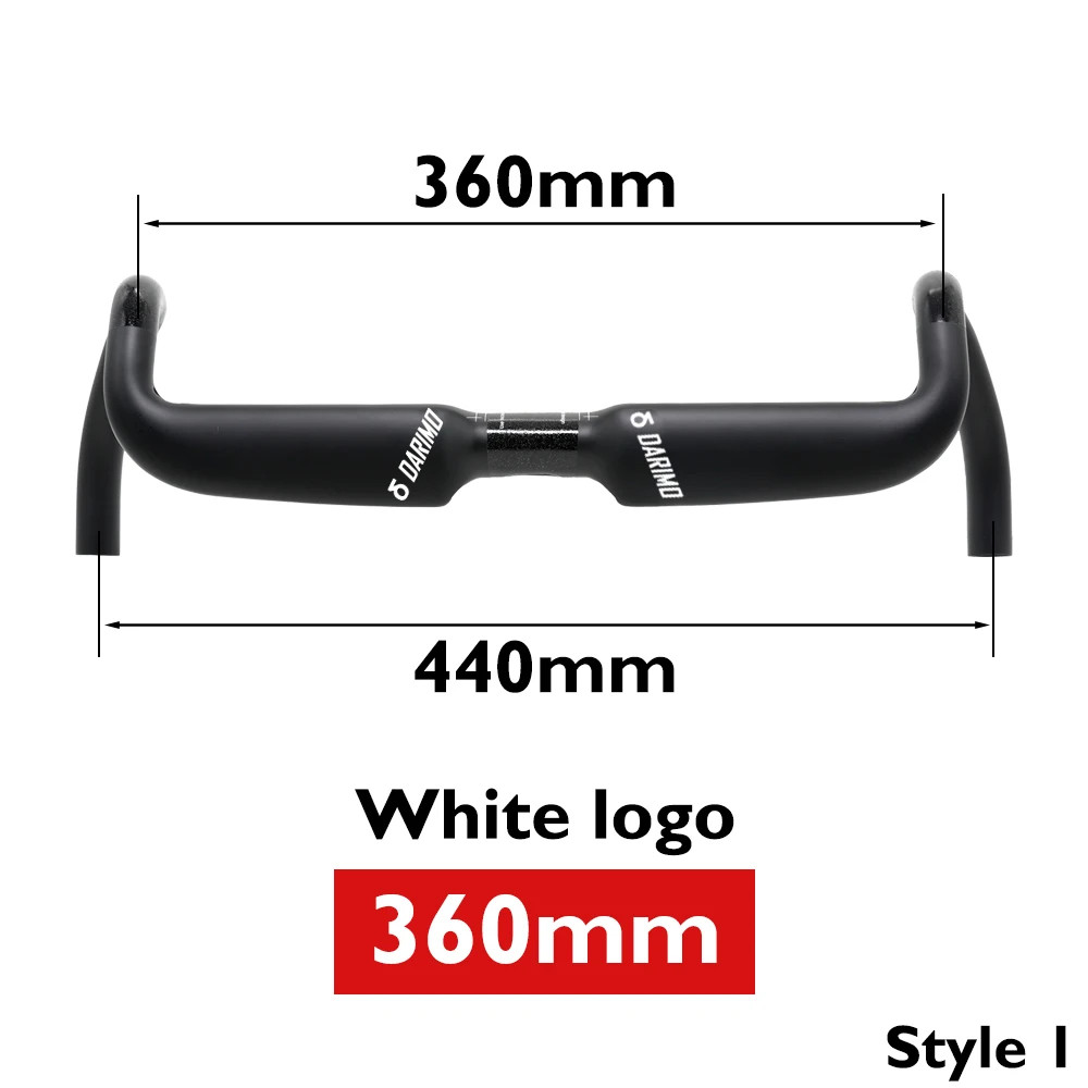 15° Carbon Fiber Gravel Road Bicycle Drop Bar 31.8mm Internal Routing 360-420mm