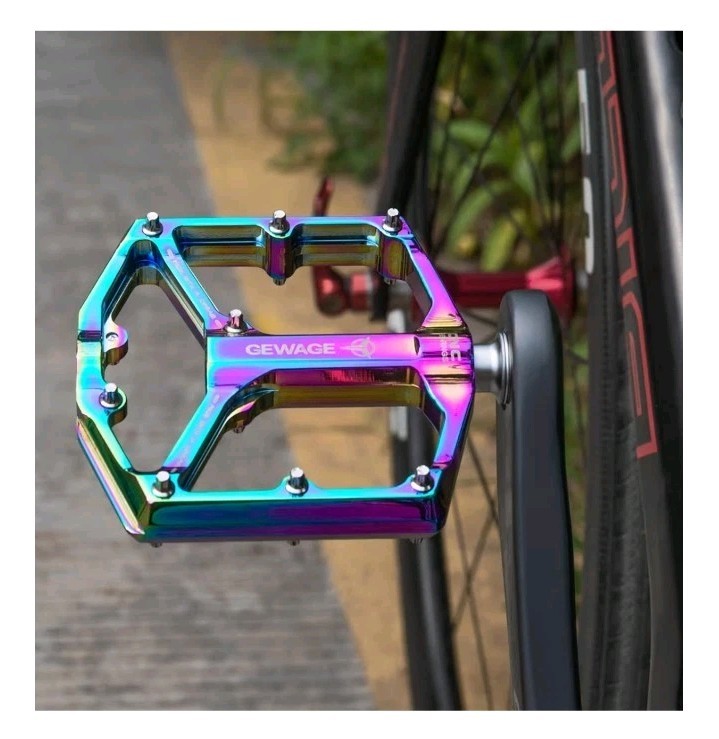 Gewage GE-324 Multicolor Alloy Flat Platform Bicycle Pedals