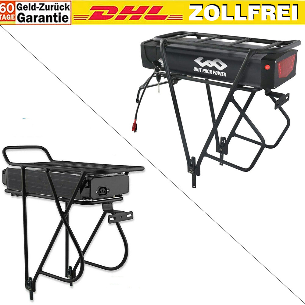 48V 52V 20Ah Pannier Rack Li-ion Ebike Battery Pedelec Bicycle Battery for 24″-28″