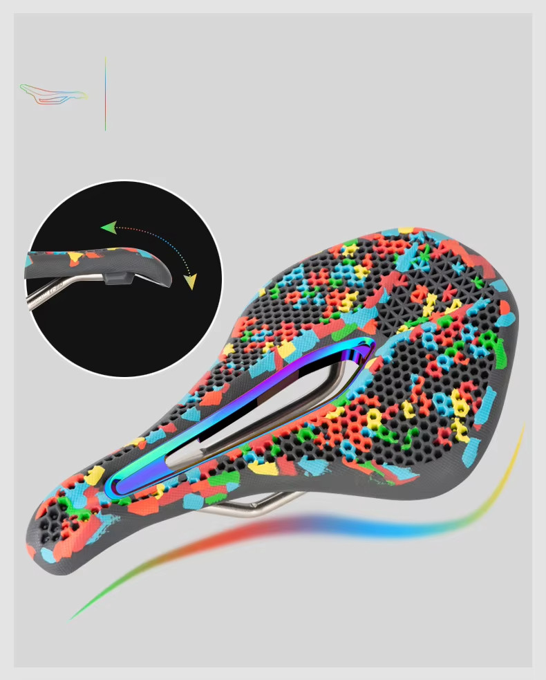 Colorful Bicycle Saddle Comfort Pressure Relief Road Mountain Bike Seat Gravel