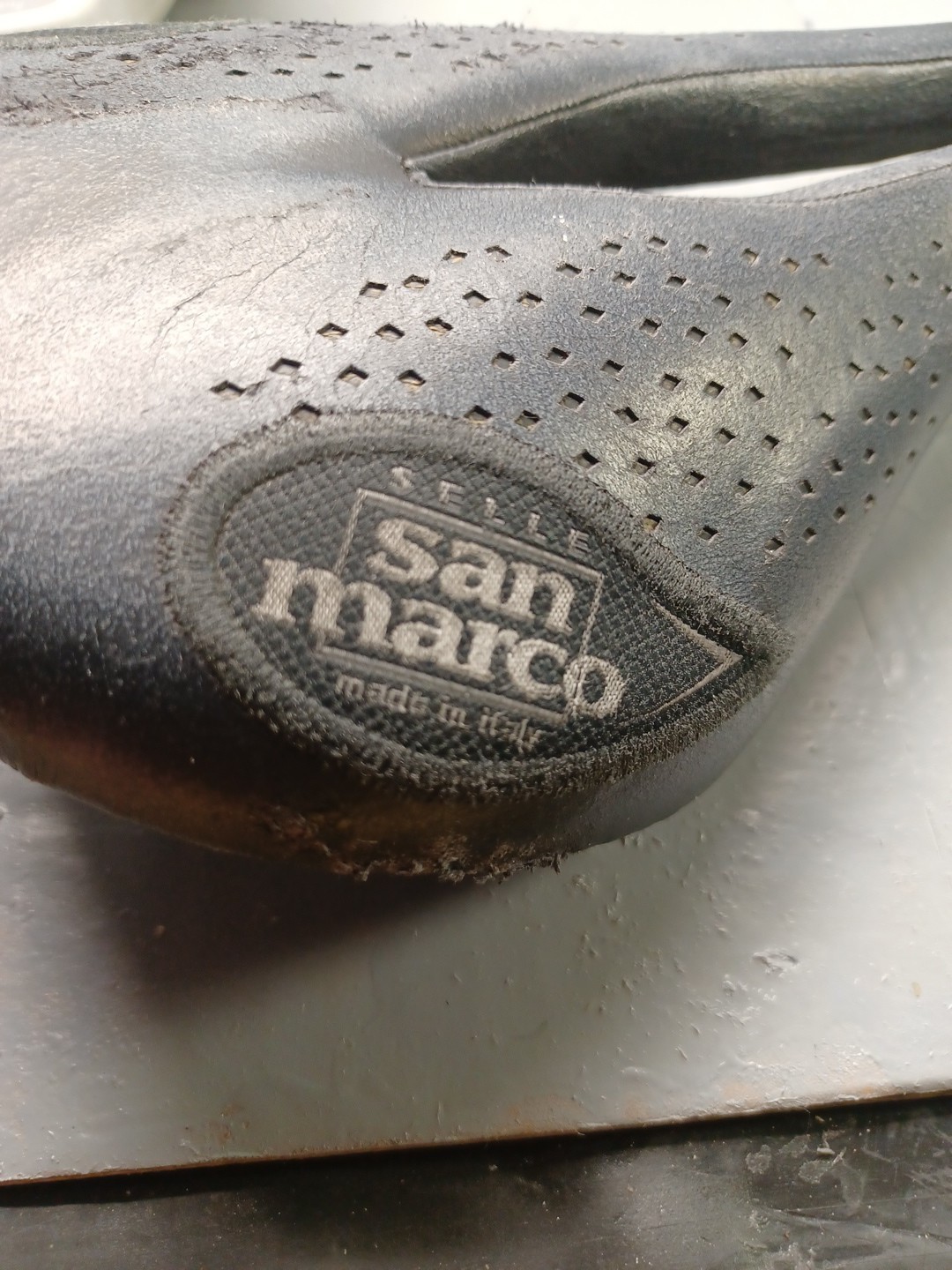 Vintage Selle San Marco Era Bicycle Saddle Seat Italy Aymano Carbon Fiber Used