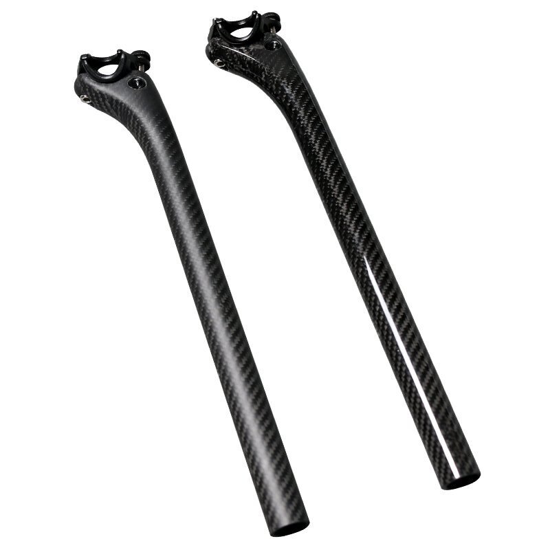 Carbon Fiber Seatpost 25.4/27.2/30.8/31.6mm Offset Mountain Road Bike Seat Post