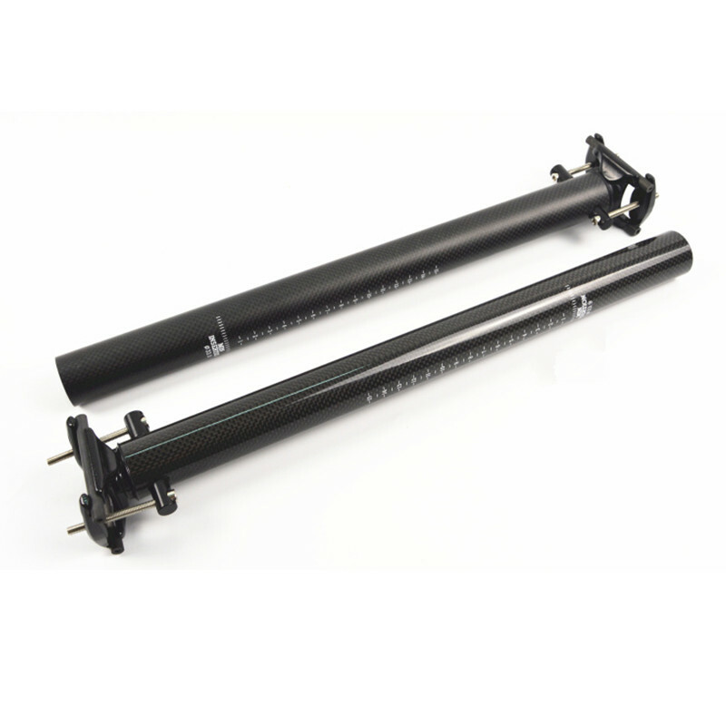 33.9/34.9mm Carbon Fiber Bicycle Seatpost Folding Bike Saddle Tube Seat Post