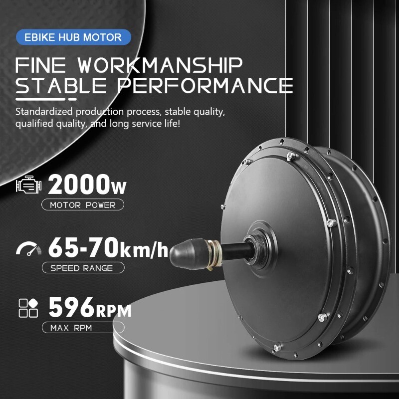 48V 2000W 20/24/26In Snow Electric Bike Fat Rear Rotate Hub Motor Dropout 190MM