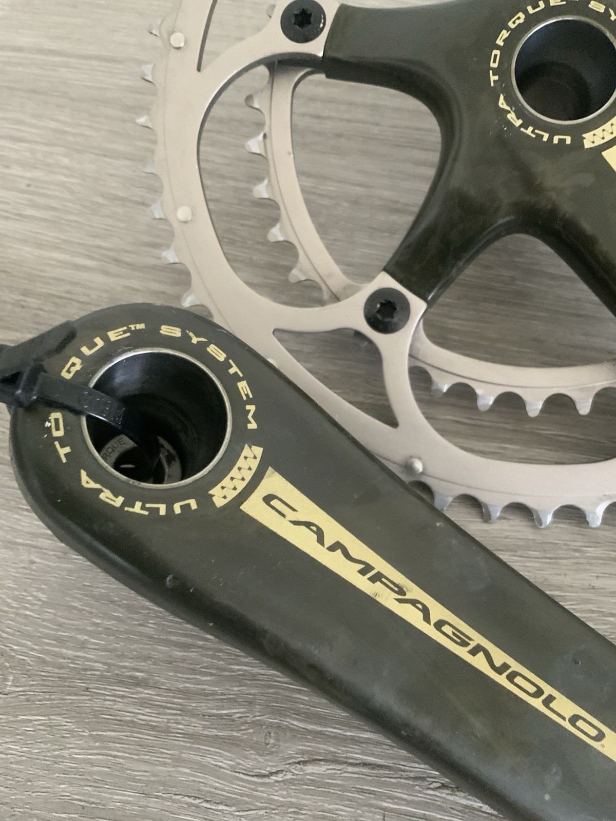 CAMPAGNOLO RECORD CRANKSET DOUBLE 53-39 TOOTH 177.5 MM ARMS 10 OR 9 SPEED W/ BB