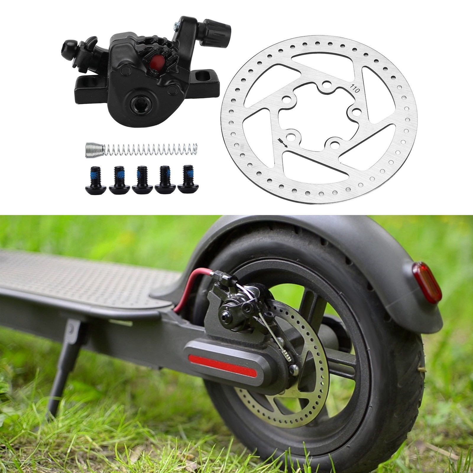 Disc Wheel Brake Kit 110mm Disc Rotor Replacement For M365 Pro Electric Sco ZCTG