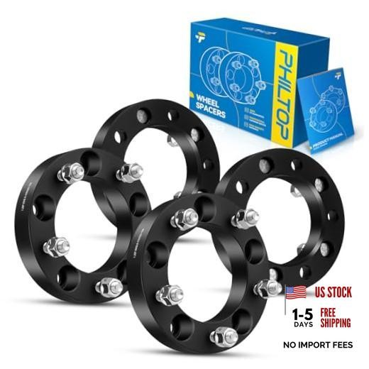 5×5.5″ Wheel Spacer, 1.25 inch Lug 5×5.5″-108mm-1/2″x20-1.25″-4pcs Black