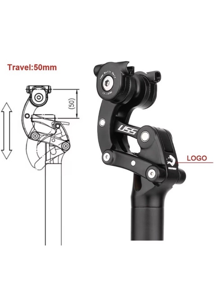 Safort Suspension Seatpost 27.2mm/ 365mm MTB Bike/ eBike AD-SP18-Open Box