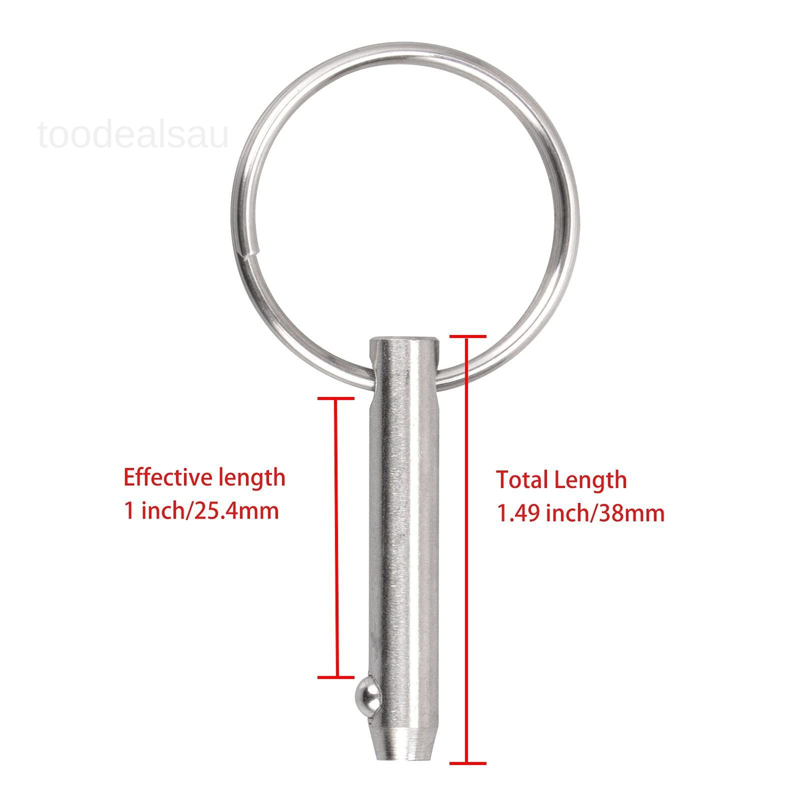 Quick Release Pin Bimini Top Diameter 0.25 4 Pieces