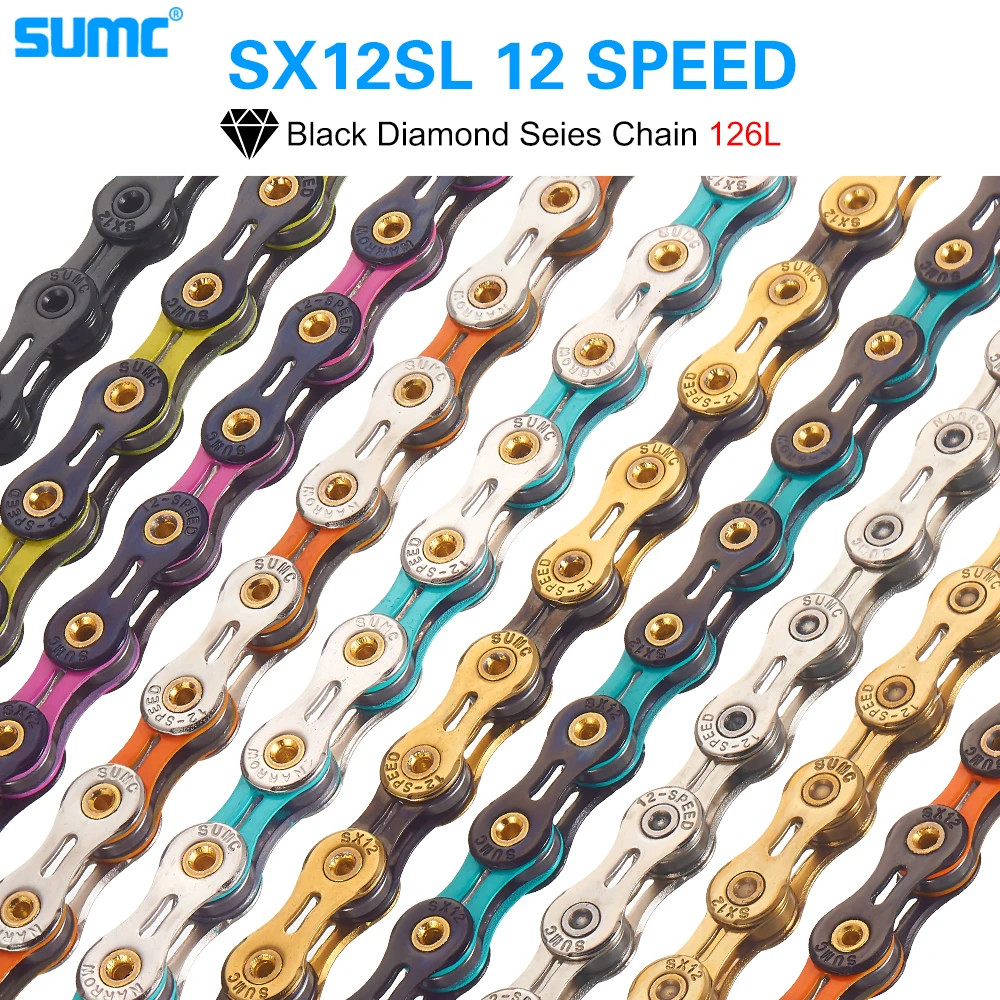 Bicycle Chain 12Speed Diamond Color Bike Chain MTB Mountain Road Bike Ultraligh
