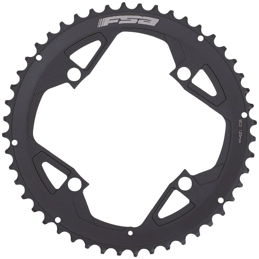 FSA Gossamer Pro ABS Road Chainring 46t Outer Ring 120 BCD 4-Bolt Aluminum Blk