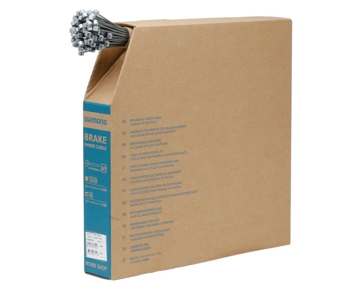 Shimano MTB Brake Cable Bulk Box (1.6 x 2050mm) (100) [Y80098521]