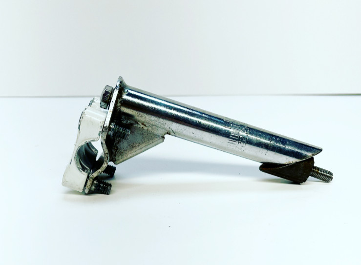 Vintage Oldschool Diamondback BMX Quill Stem White Silver Stamped BMX 6.5″X2.25″