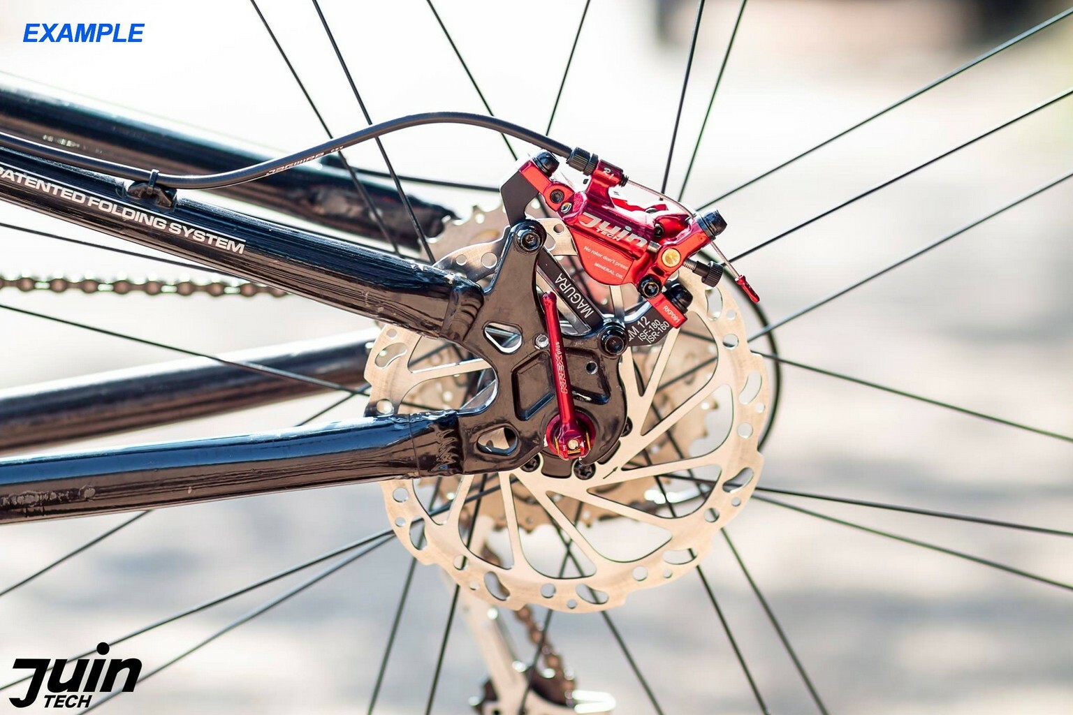 Juin Tech R1 Road Cyclocross Gravel Riding Bike Hydraulic Disc Brake Set Red
