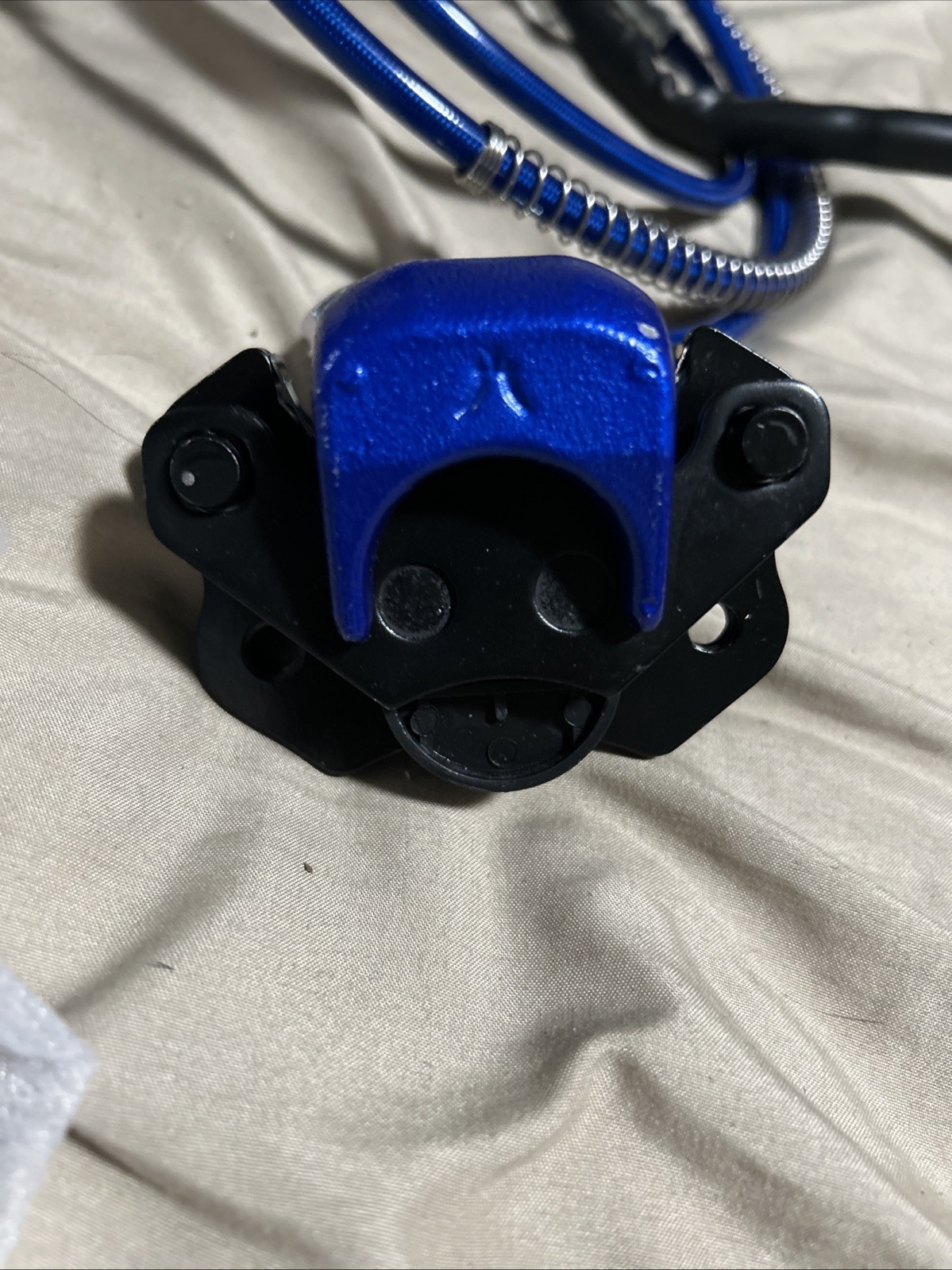Rear Disc Brake Master Cylinder Caliper Assembly + 158mm/6.22» Disc Blue