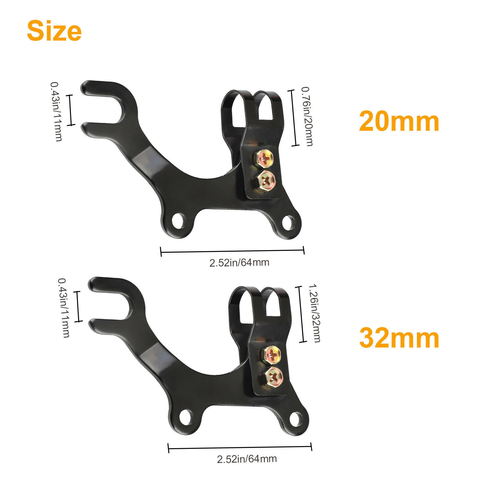 2Pc Bike Frame Conversion Bicycle Disc Brake Adaptor Bracket MTB Mountain Holder
