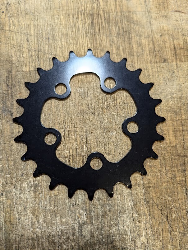 NOS KOOKA 24t 58mm bcd chainring MTB vintage (black) larger logo