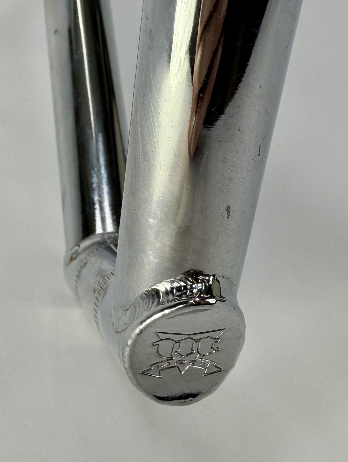 Vintage Mosh Kastan Chrome 4 Piece Pro Bars Stamped Mid School BMX 4130 Knee OG