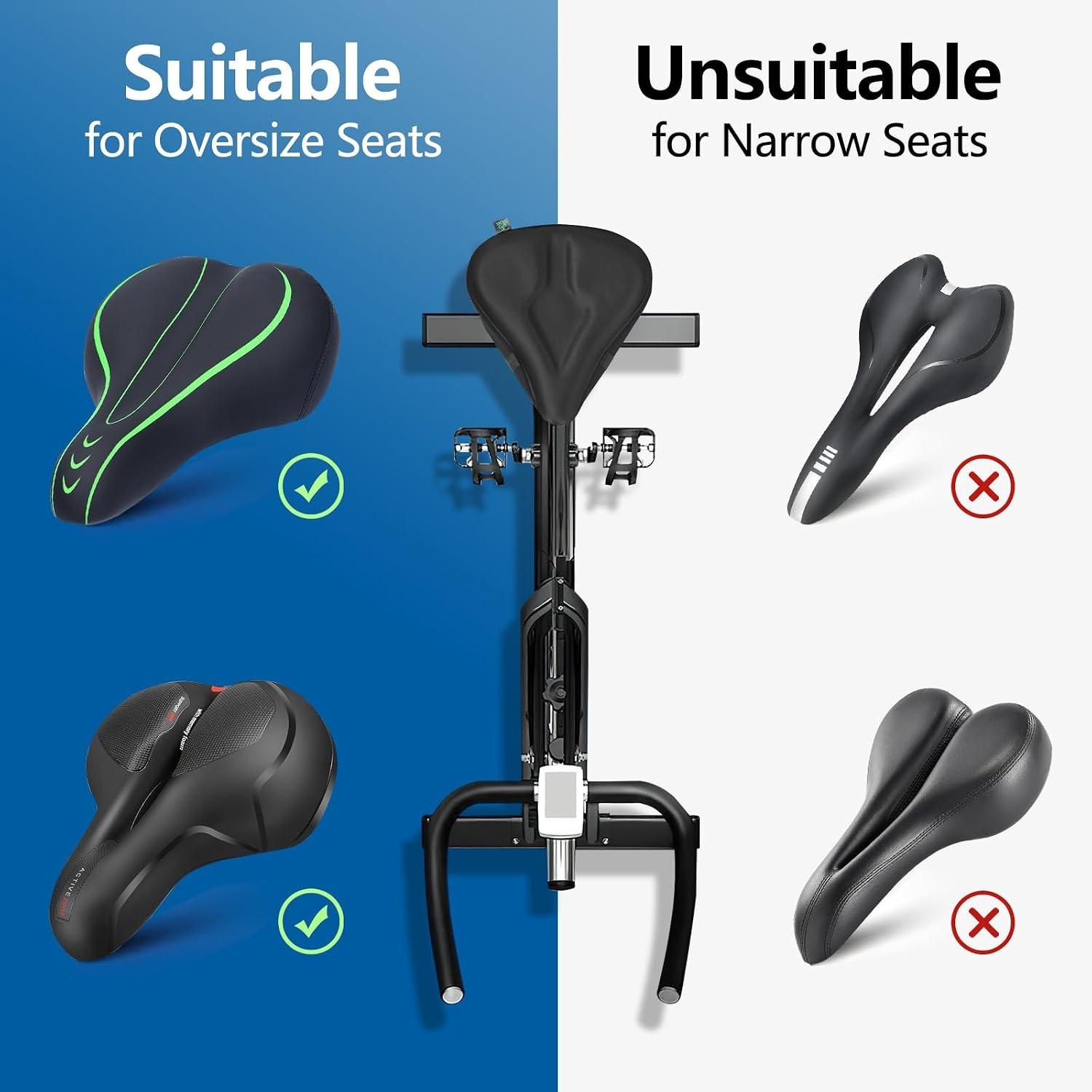 Impact-Absorbing Bicycle Seat Cover with Silicone Anti-Slip Design for Stability