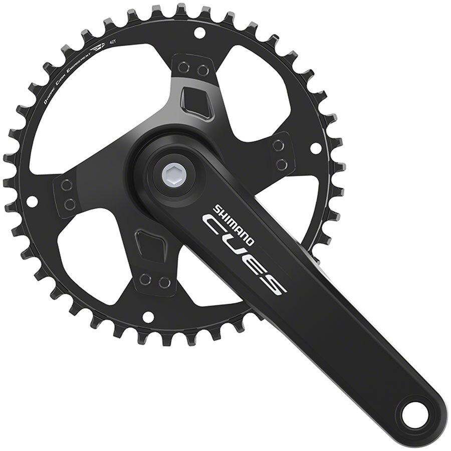 Shimano CUES FC-U4000-1 Crankset – 175mm, 9/10/11-Speed, 42t, Riveted, Square