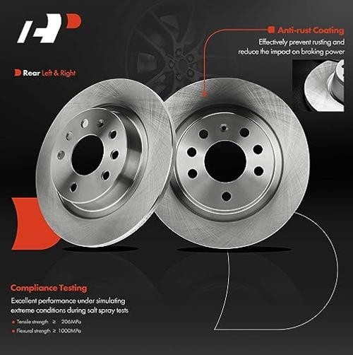 10.94″ (278mm) Rear Solid Disc Brake Rotors for Saab – Compatible with Select