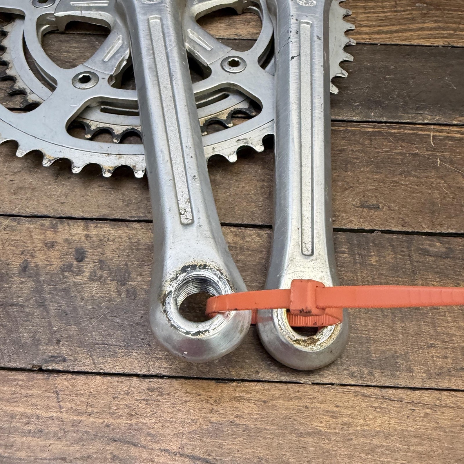 Vintage SR Double Crankset 170mm 118 BCD 52/40T Road Bike Fits 70s Trek