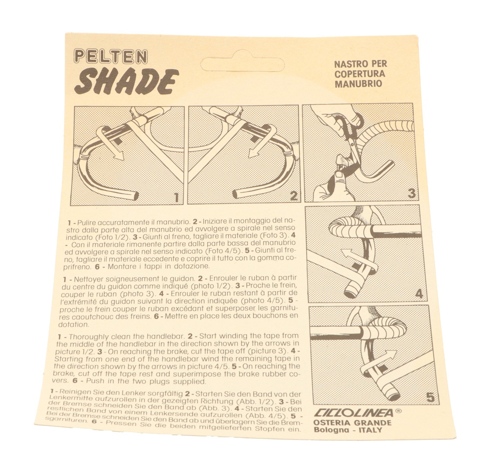Ciclolinea Pelten Shade Handlebar Tape Foam White to Orange Fade ’80s NEW NOS