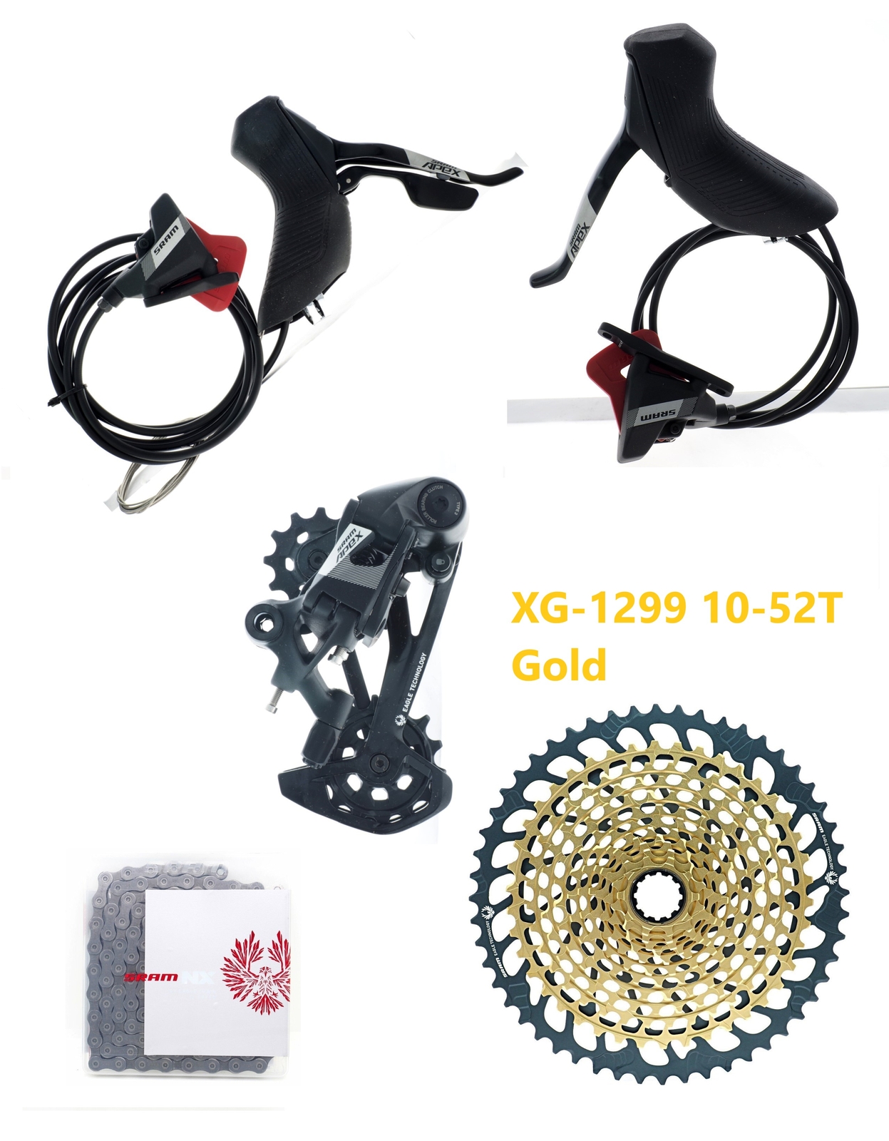 SRAM APEX 1×12 Eagle Mechanical Shifter/Rear Derailleur/CN/CS Groupset READ