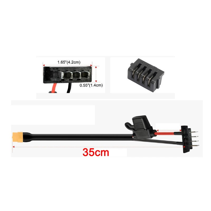 Ebike Hailong Battery Power Discharge Connector 4/5/6Pin Male&Female XT60 Cable