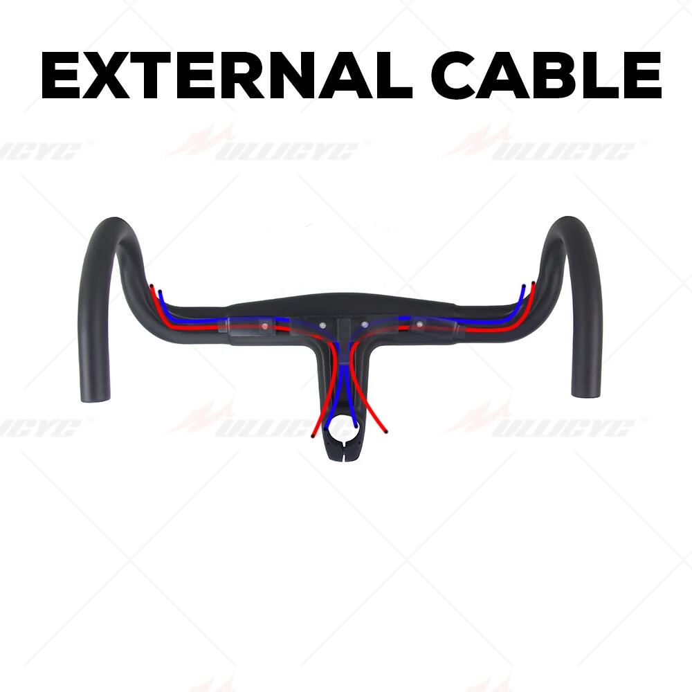 OD2 UD Carbon Internal Cable Aero Integrated Road Bike Handlebar 31.8mm 390mm