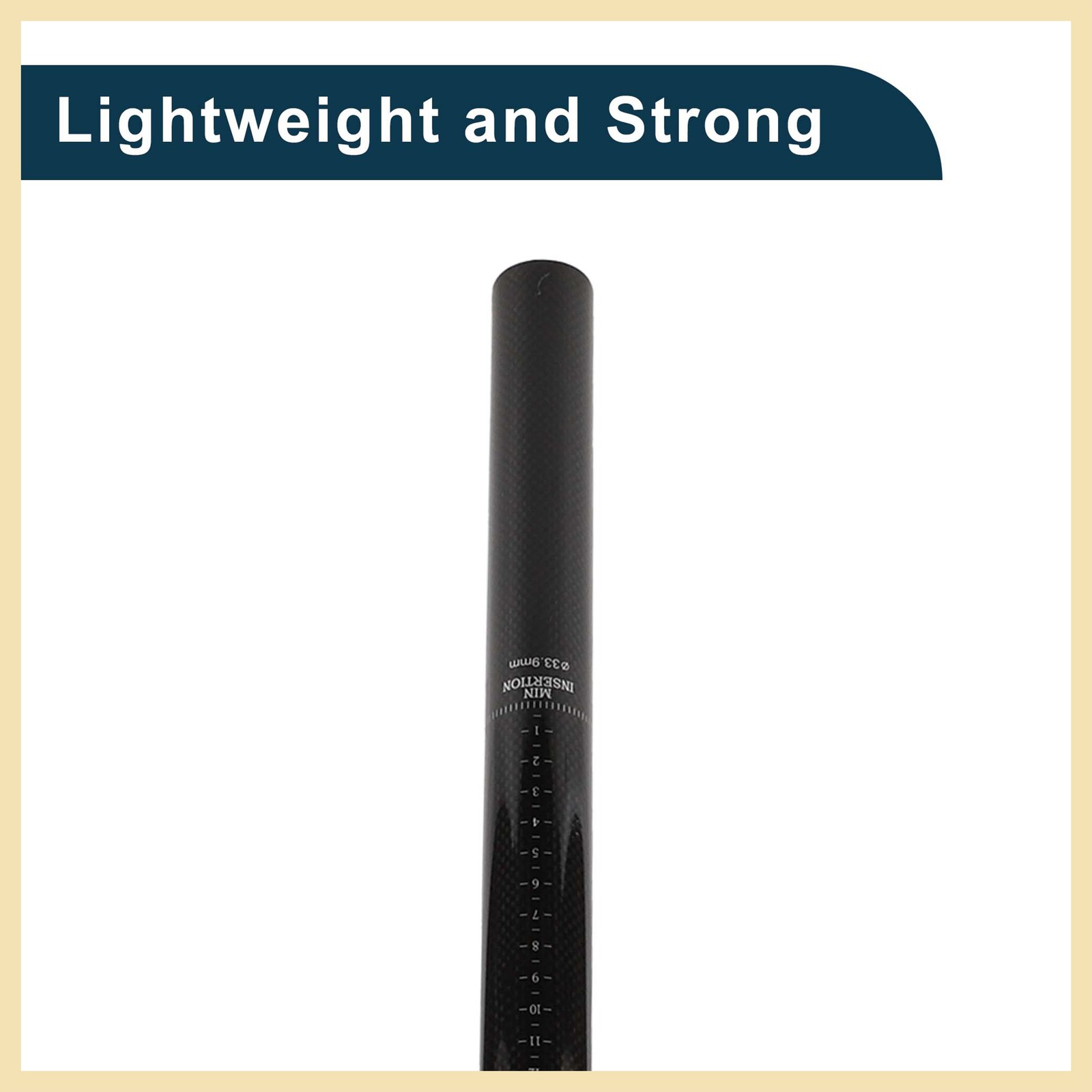 Bike Suspension Seatpost 33.9x500mm Saddle Post Seat Gloss Black