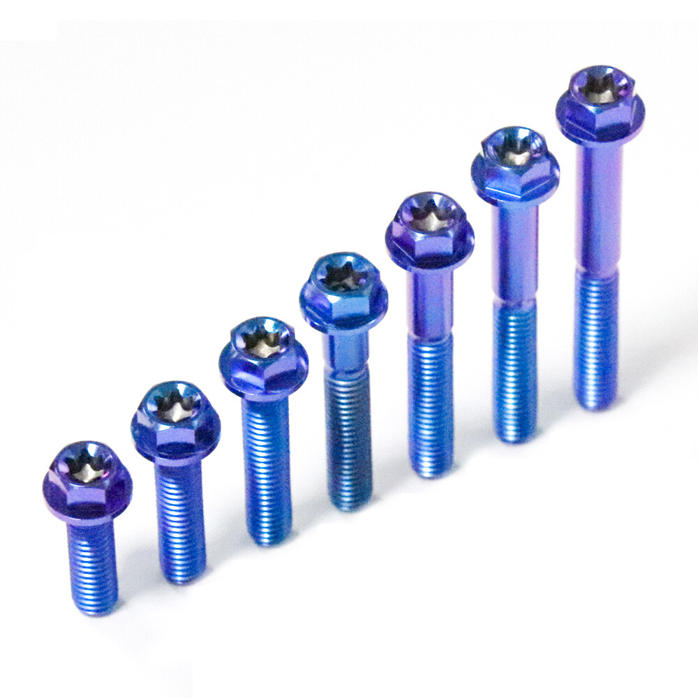 Titanium Screws M6X10-120mm Motorcycle Fastener Bolt Rose pink/Blue purple/Black