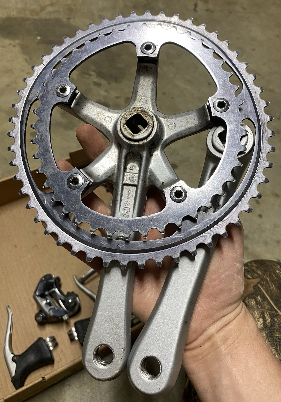 SUNTOUR EDGE 4050 ACCUSHIFT GROUPSET OVALTECH BRS DIA-COMPE 2X7