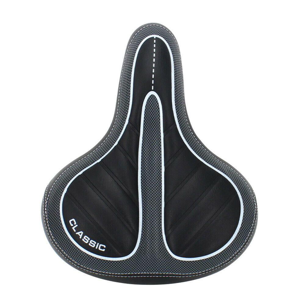 Bike Comfort Wide Big Bum Bicycle Gel Cushion Extra Soft Sporty Saddle Seat Pad