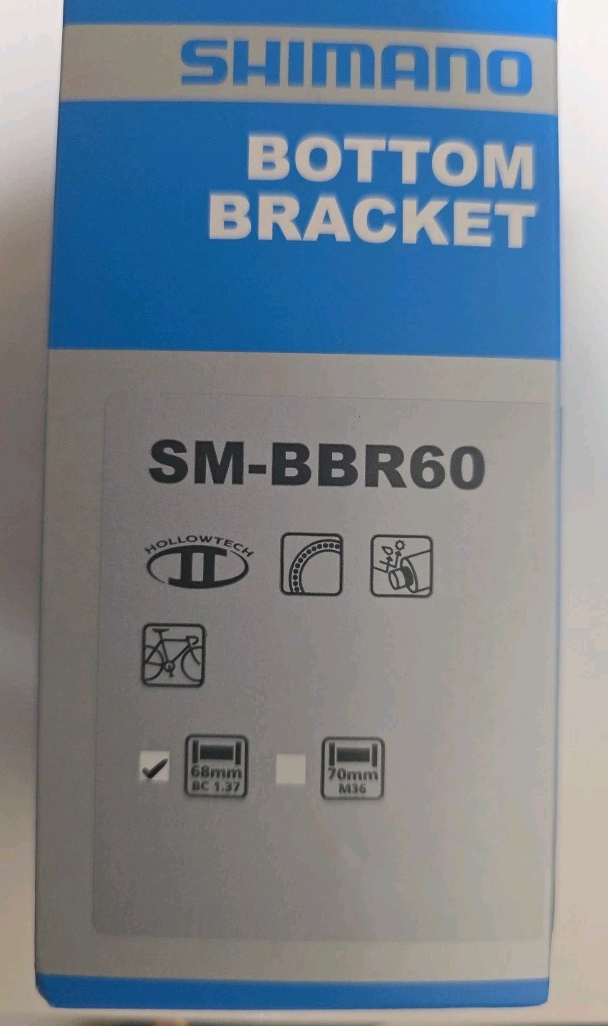 Shimano Ultegra SM-BBR60 Road Bicycle Bottom Bracket Black 68 / English Threaded