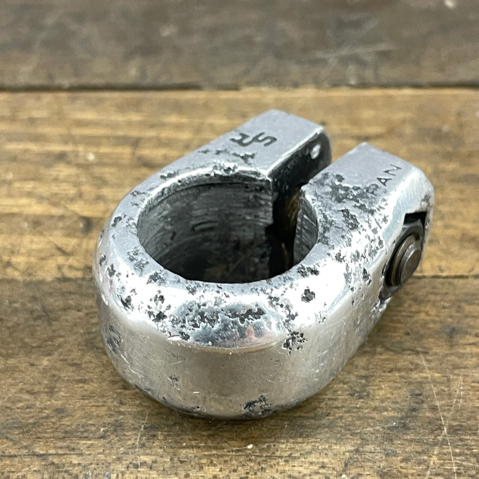 SR Old School BMX Seatpost Clamp 25.4 mm Japan Stamp OG 80s Silver Chrome A3