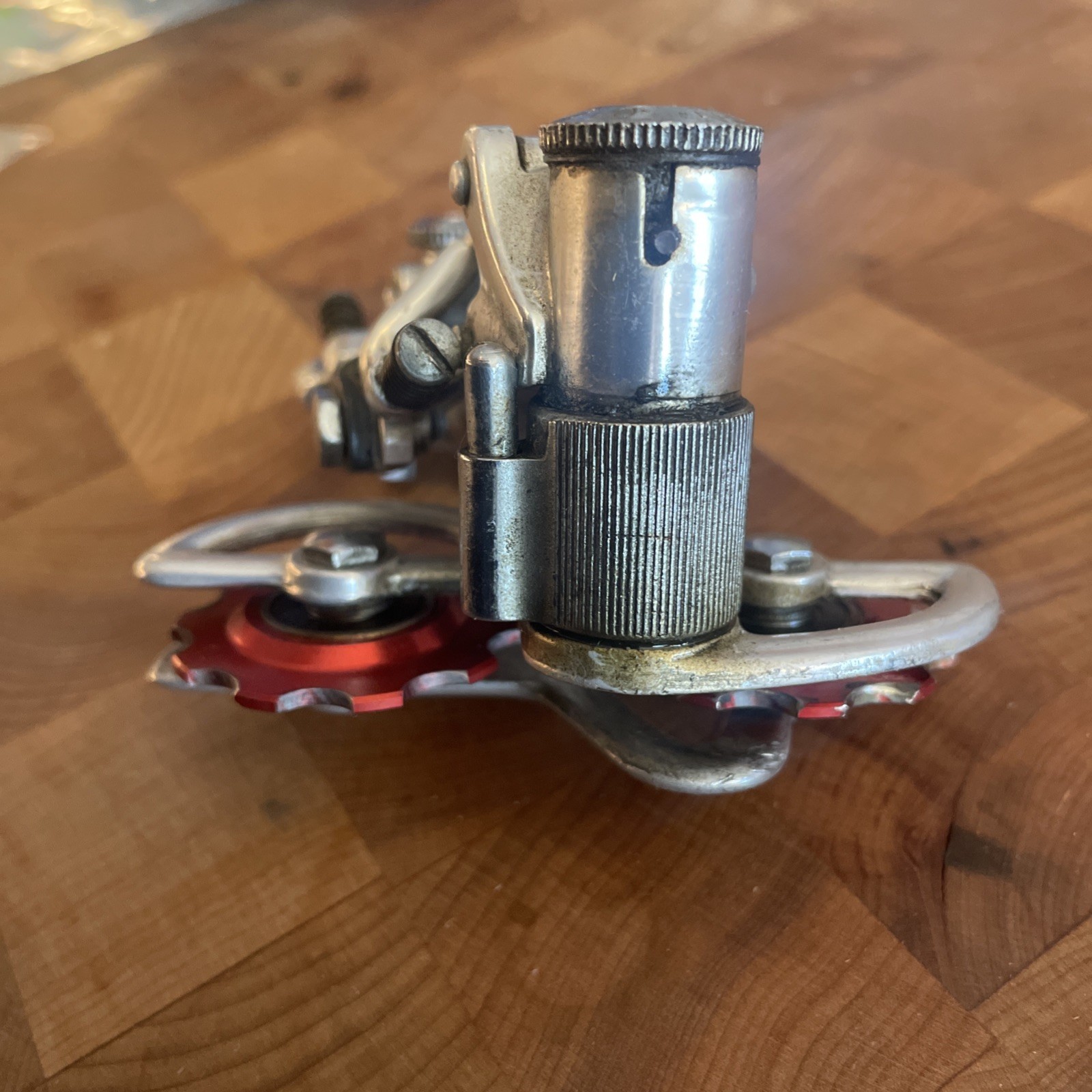 Vintage CAMPAGNOLO NUOVO RECORD Rear Derailleur • Patent-73 • Bullseye Pulleys.