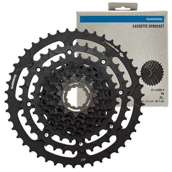 Shimano CS-LG300-9 LINKGLIDE Cassette a 9-Speed a 11-46T a NEW (Original Box) Co