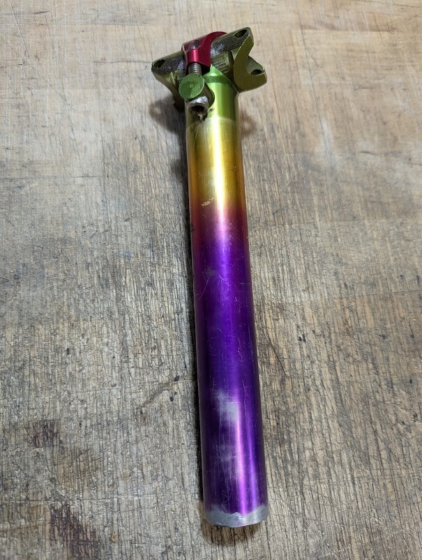 KOOKA 27.2mm seatpost in cool anodize rainbow colour