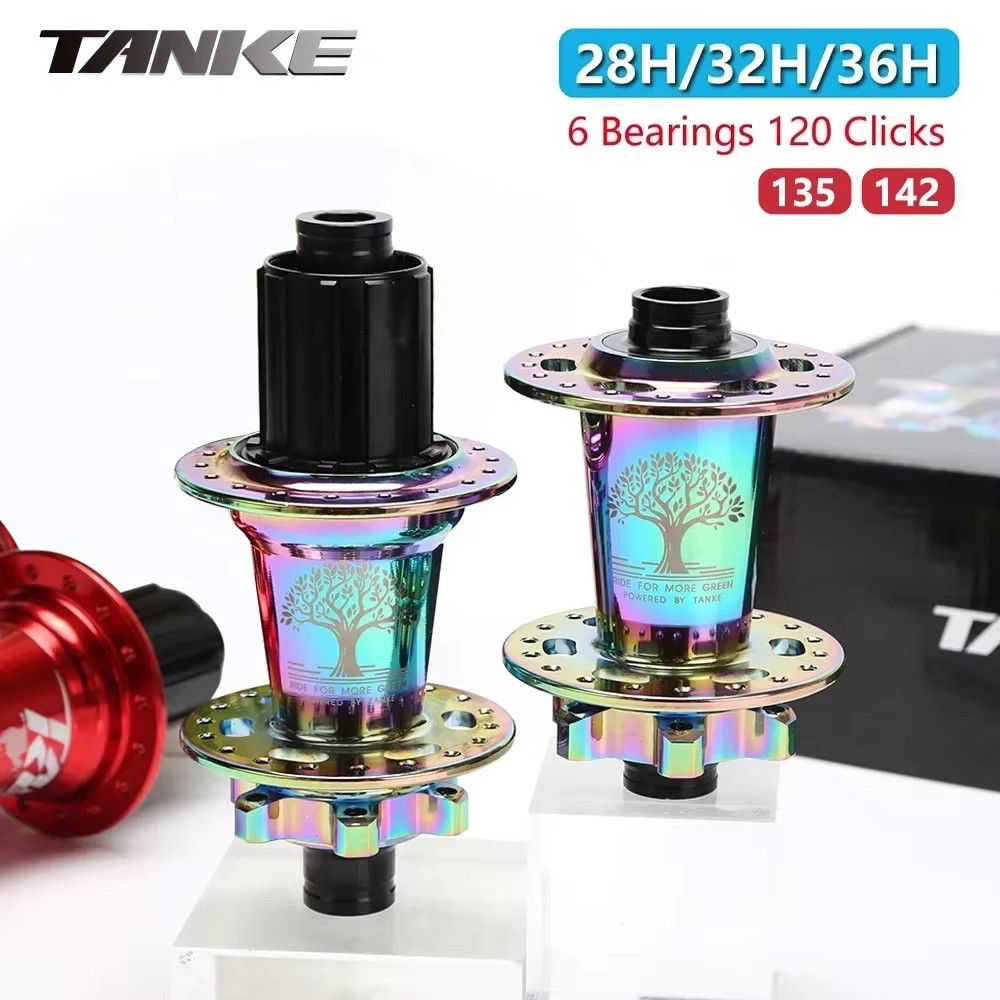 120 Click Hub 6 Bearing MTB Mountain Bike Front Rear Thru HG 28 32 36 Holes Disc