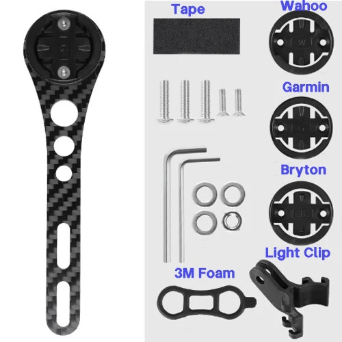 Mountain Bike Handlebars -17 Degree Carbon Integrated Riser Bar For 60-120mm