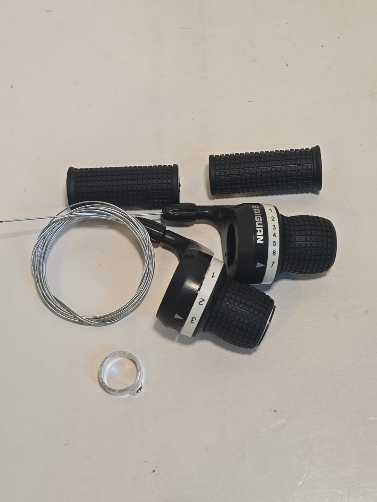 3X7 Speed Bike Shifter Set, 21 Speed Twist Grip Gear Shifters with Cables & Hand