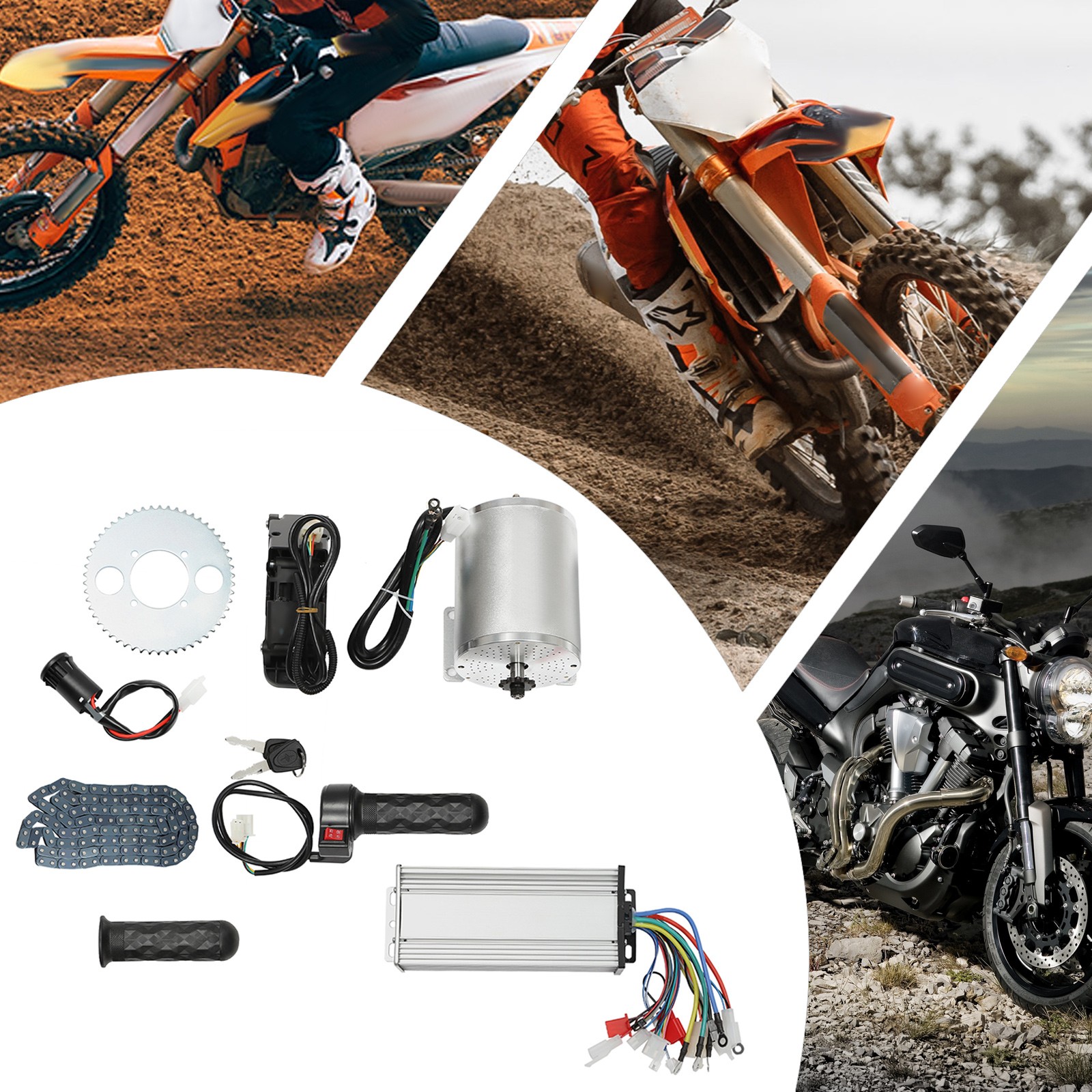 48V-72V 3000W BLDC Motor E-bike Brushless Motor Controller Kit For Scooters US