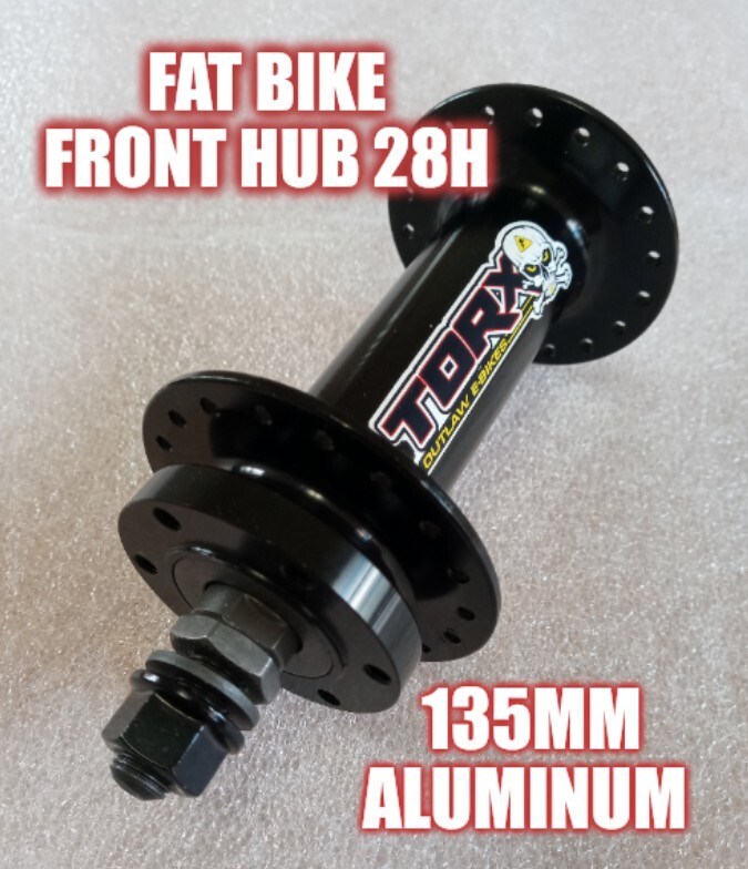 Fat bike front hub 135mm 28 Hole 3/8″ aluminum disc type.