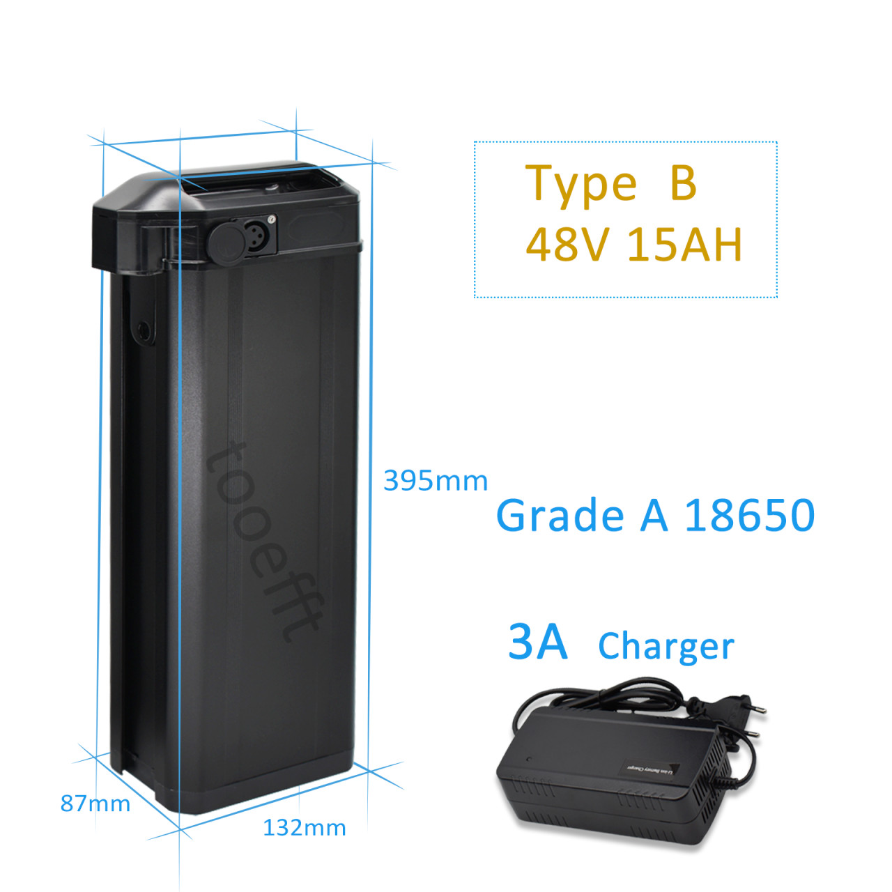 tooefft 48V Rechargeable Batteries for fiido T1 pro fiido Q2 Polarna F10 Ebike