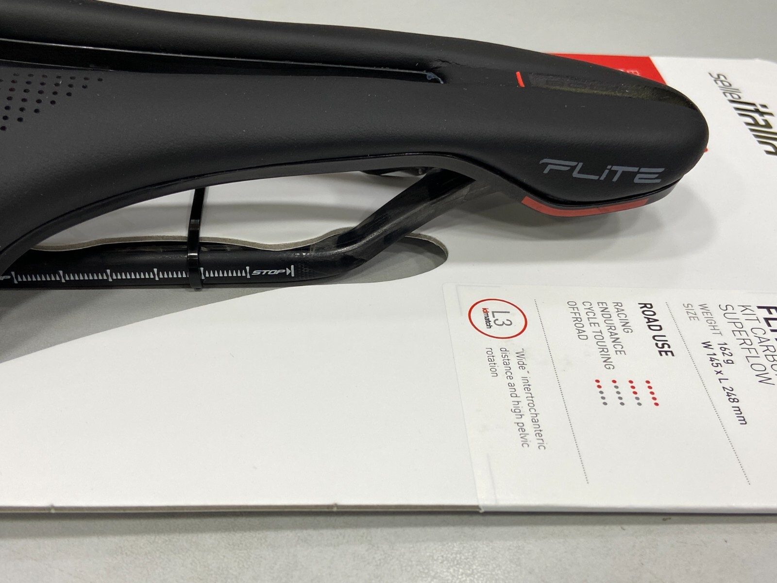Selle Italia Flite Boost Kit Carbonio Superflow 145x250mm L3 Carbon Rail Saddle