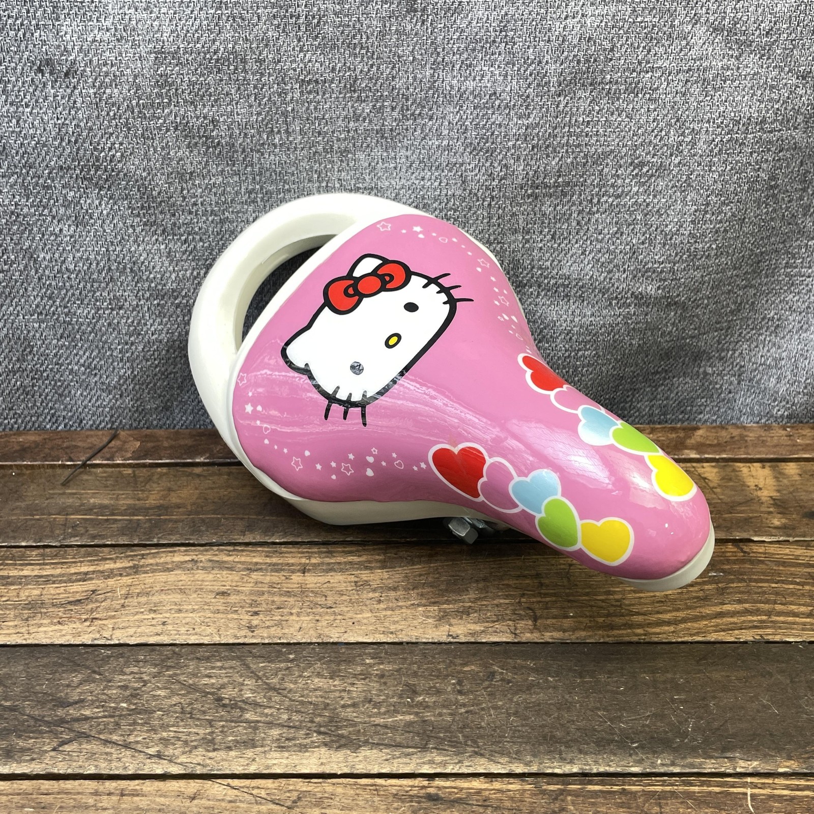Hello Kitty Bicycle Seat NOS Pink Girls New Kids Bike Cat Saddle Handle Small